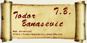 Todor Banašević vizit kartica